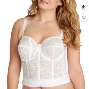 Ladies Vintage Union Made Goddess Brand White Bustier Size 42FF